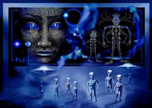 Artist Hartmut Jager Discovered Blue Aliens.